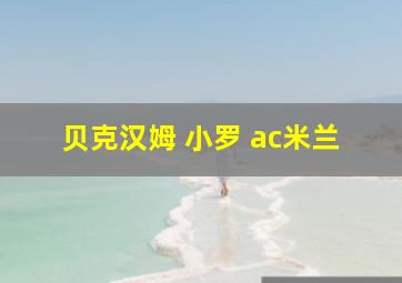 贝克汉姆 小罗 ac米兰